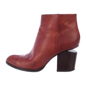 ALEXANDER WANG Gabi oxblood tilt heel ankle bootie
